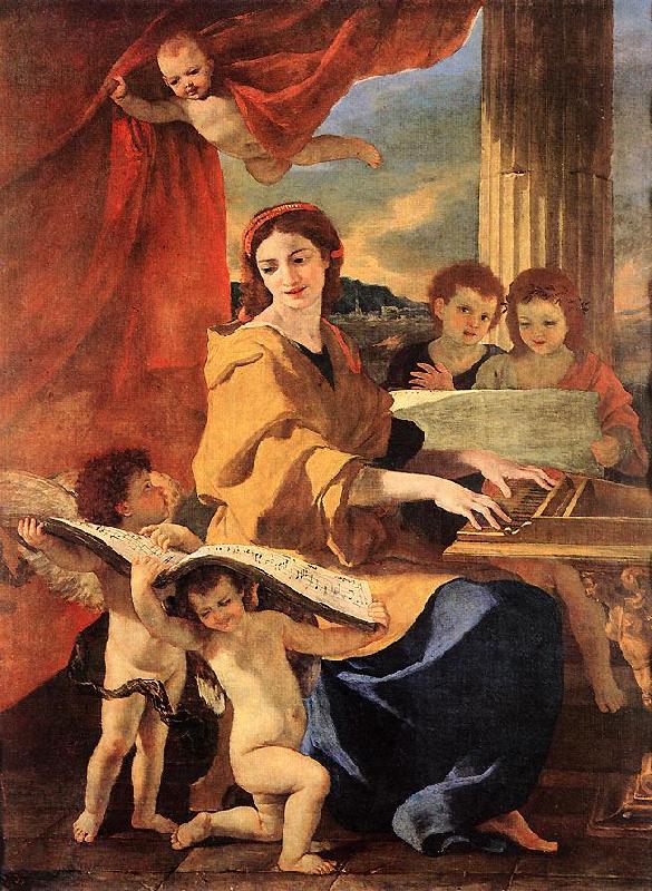 Nicolas Poussin St Cecilia oil painting picture